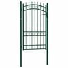 vidaXL Ograjna vrata EMMEN s konicami jeklo 103x134,5 cm zelena