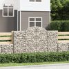 vidaXL Obokane gabion ko&scaron;are 3 kosi 200x50x120/140 cm pocinkano železo