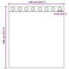 vidaXL Voile zavese z vponkami 2 kosa kremna 140x140 cm