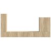 vidaXL Set omare za televizijo na steni 6 pcs Sonoma hrast