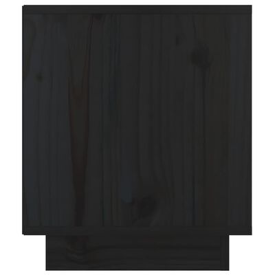 vidaXL Nočna omarica 2 kosa črna 40x34x40 cm trdna borovina