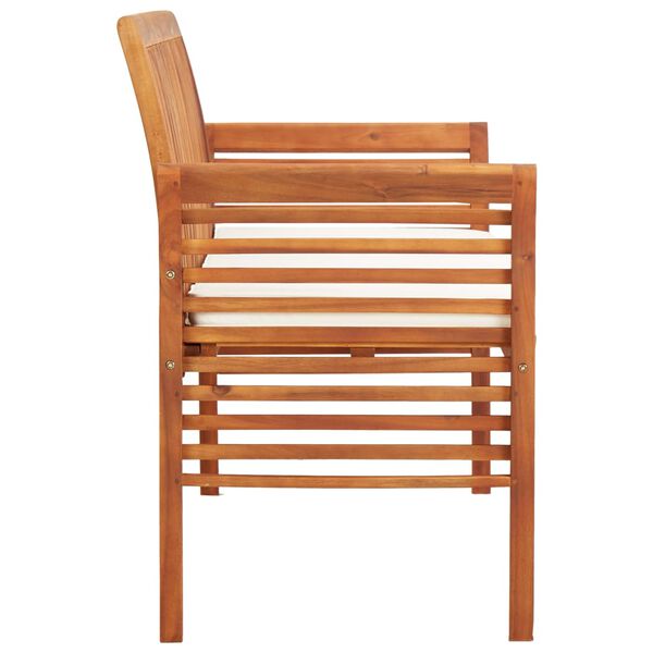 vidaXL Vrtna klop za 3 osebe z blazino 150 cm trden akacijev les