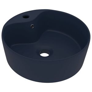 vidaXL Razko&scaron;en umivalnik mat temno moder 36x13 cm keramičen
