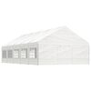 vidaXL Paviljon s streho bel 11,15x5,88x3,75 m polietilen