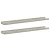 vidaXL Stenska polica 2 kosa betonsko siva 80x9x3 cm