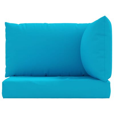 vidaXL Blazine za kavč iz palet 3 kosi svetlo modro blago