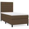 vidaXL Box spring postelja z vzmetnico temno rjav 90x190 cm blago