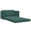 vidaXL Sofa postelja 110cm Temno zelena Žamet