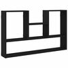 vidaXL Stenska polica črna hrast 99x15x60 cm iverna plošča