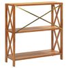 vidaXL Polica 3-nadstropna 80x30x87 cm trdna hrastovina