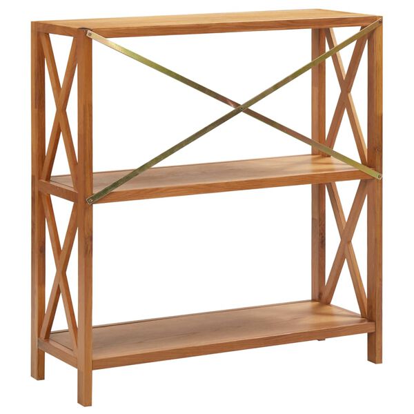 vidaXL Polica 3-nadstropna 80x30x87 cm trdna hrastovina