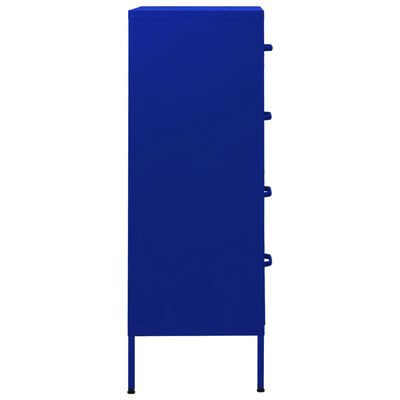 vidaXL Predalnik mornarsko modra 80x35x101,5 cm jeklo