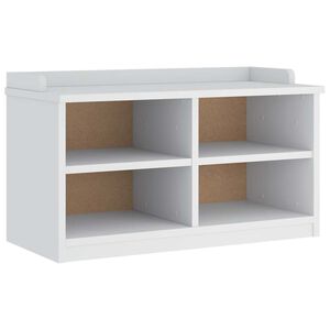 vidaXL klop v preddverju "SANDNES" Bela 87x40x50 cm masivni les bor