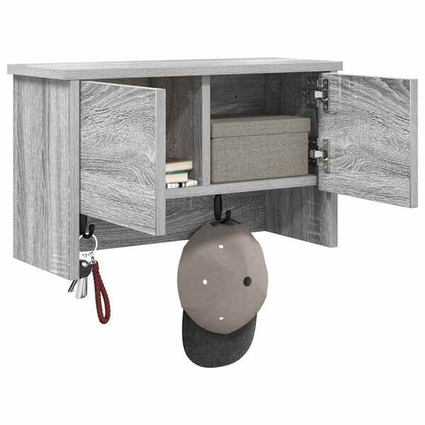 vidaXL Nadwyčajna obe&scaron;alnik za pla&scaron;če Siva Sonoma 50 x 20 x 30 cm