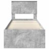 vidaXL Konstrukcija postelje z vzglavjem Betonsko siva 75 x 190 cm