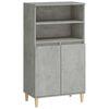 vidaXL Visok predalnik Betonsko siva 60 x 36 x 110 cm Inženirski les