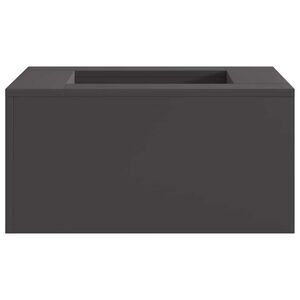 vidaXL Kaminček za ogenj Črna 60 x 60 x 30 cm Vremensko odporno jeklo