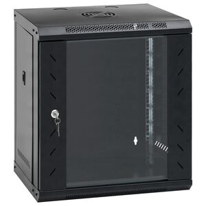 vidaXL Stenska omrežna omarica 12U 19" IP20 53x40x60 cm