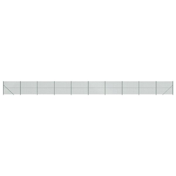 vidaXL Mrežna ograja s prirobnico zelena 1,8x25 m