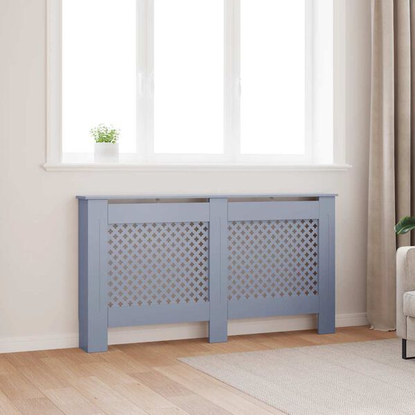 vidaXL Pokrov za radiator antraciten 152x19x81,5 cm mediapan