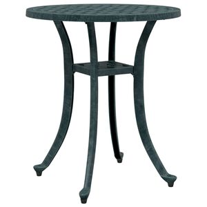 vidaXL Vrtna miza zelena &Oslash;48x53 cm liti aluminij