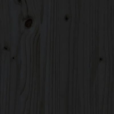 vidaXL Pisalna miza črna 100x50x75 cm trdna borovina