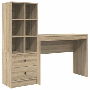 vidaXL Miza Sonoma hrast 145,5 x 40 x 127 cm 2 kos