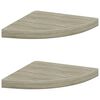 vidaXL Kotne police 2 kosa barva hrasta 35x35x3,8 cm MDF