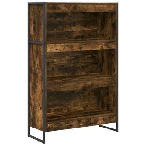 vidaXL Knjigovni omar 80 x 30 x 121 cm Inženirski les Dimni hrast