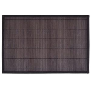 Bambusov pogrinjek 6 kosov 30x45 cm temno rjave barve