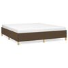 vidaXL Posteljni okvir z vzmetmi temno rjav 180x200 cm blago