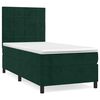 vidaXL Box spring postelja z vzmetnico temno zelena 80x200 cm žamet