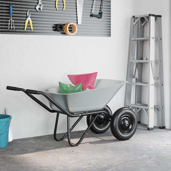 vidaXL Zamenjava za pladenj vozička srebrna 88 x 60 x 32 cm Jeklo