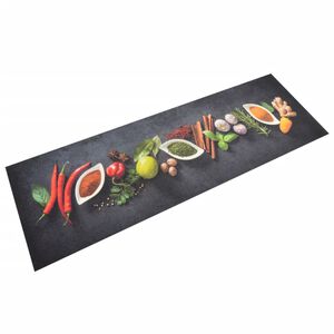 vidaXL Kuhinjska preproga pralna začimbe 60x180 cm žamet