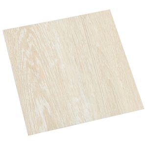 vidaXL Samolepilne Talne Plo&scaron;če 30,5 x 30,5 cm 20 pcs PVC Bela in bež