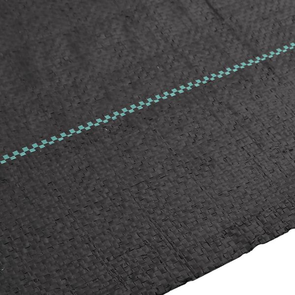 vidaXL Membrana proti plevelu črna 1x50 m PP