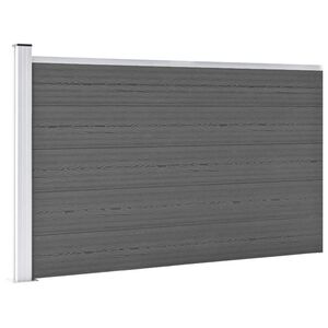 vidaXL Vrtna ograja WPC 175x105 cm siva