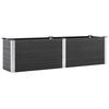 vidaXL Visoka greda 200x50x54 cm WPC siva
