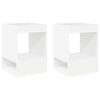 vidaXL Stranska miza 2 kos Bela 40 x 40 x 56 cm Inženirski les