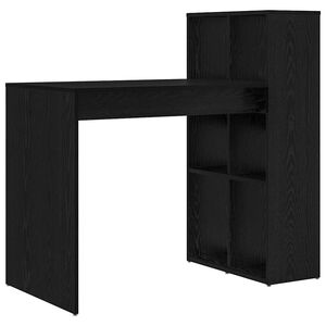 vidaXL Miza Črna Orehovina Inženirski les 108 x 55 x 103.5 cm