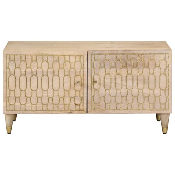 vidaXL Klubska mizica 80x50x40 cm trden mangov les