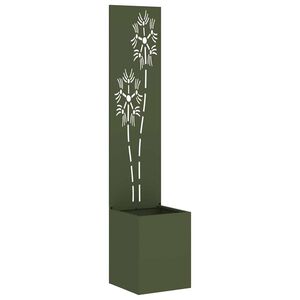 vidaXL Zaslon za zasebnost v vrtu Olivno zelena 32 x 32 x 150 cm