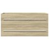 vidaXL Omarica za umivalnik sonoma hrast 100x38,5x48 cm iverna plošča
