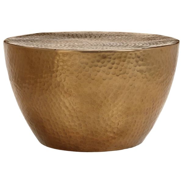 vidaXL Klubska mizica iz kovanega aluminija &Oslash; 50x30 cm medenina