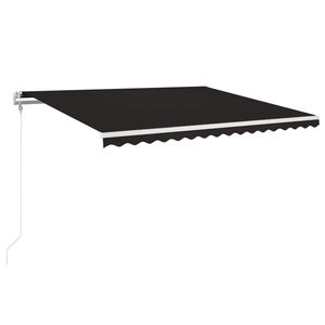 vidaXL Avtomatska tenda LED + senzor 450x350 cm antracitna