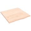 vidaXL Mizna plo&scaron;ča 60x60x2 cm neobdelana trdna hrastovina