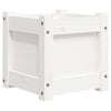 vidaXL Vrtno cvetlično korito belo 31x31x31 cm trdna borovina