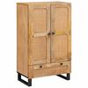 vidaXL Visok predalnik Rjava 40 x 33 x 110 cm Masiven les manga
