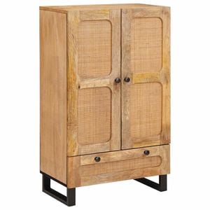 vidaXL Visok predalnik Rjava 40 x 33 x 110 cm Masiven les manga