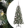 vidaXL Umestno božično drevo Zelena 120 cm PVC, plastika in jeklo